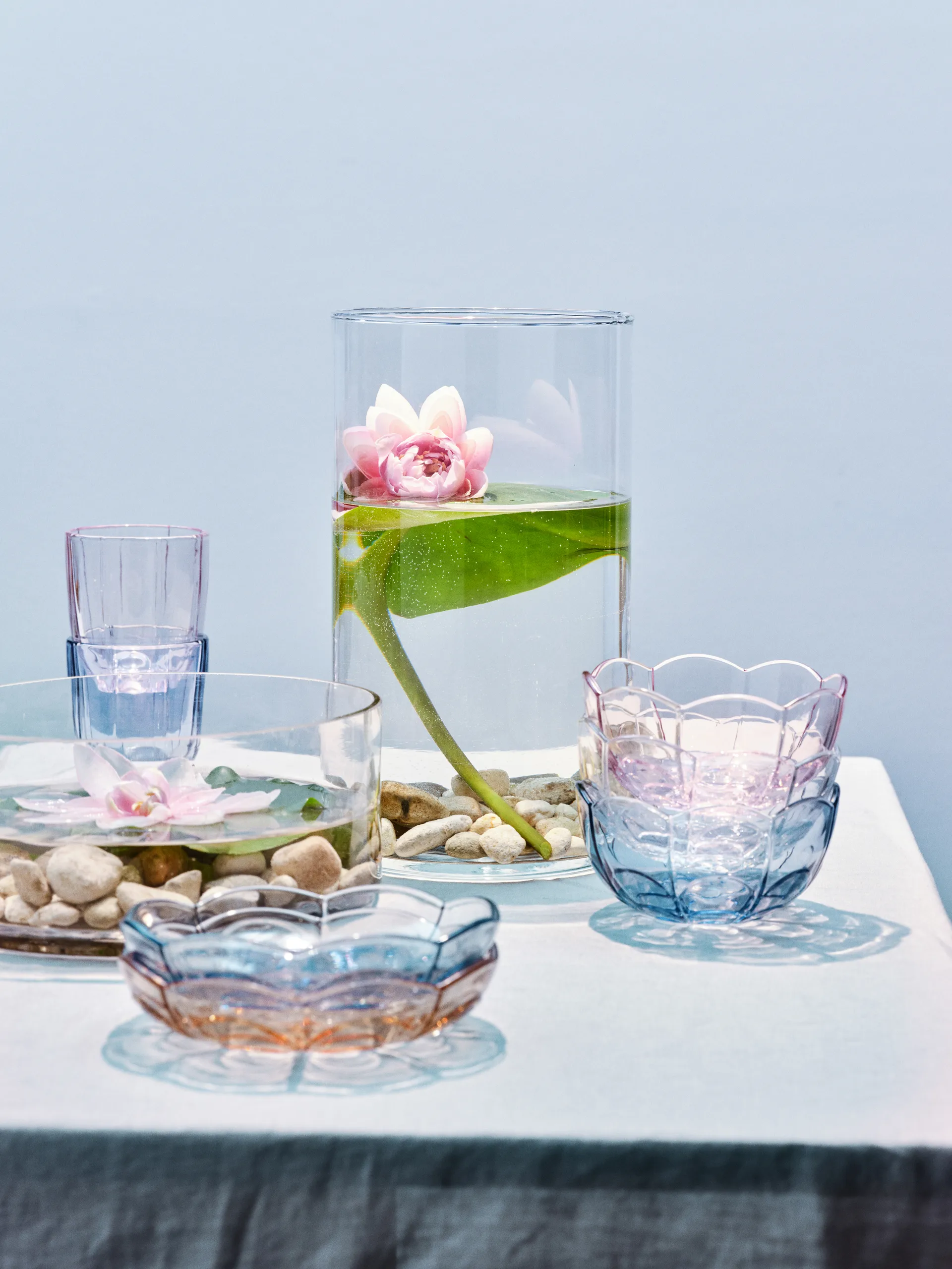 Lily drinking glass 32 cl 两件套装, 蓝色 iris Holmegaard