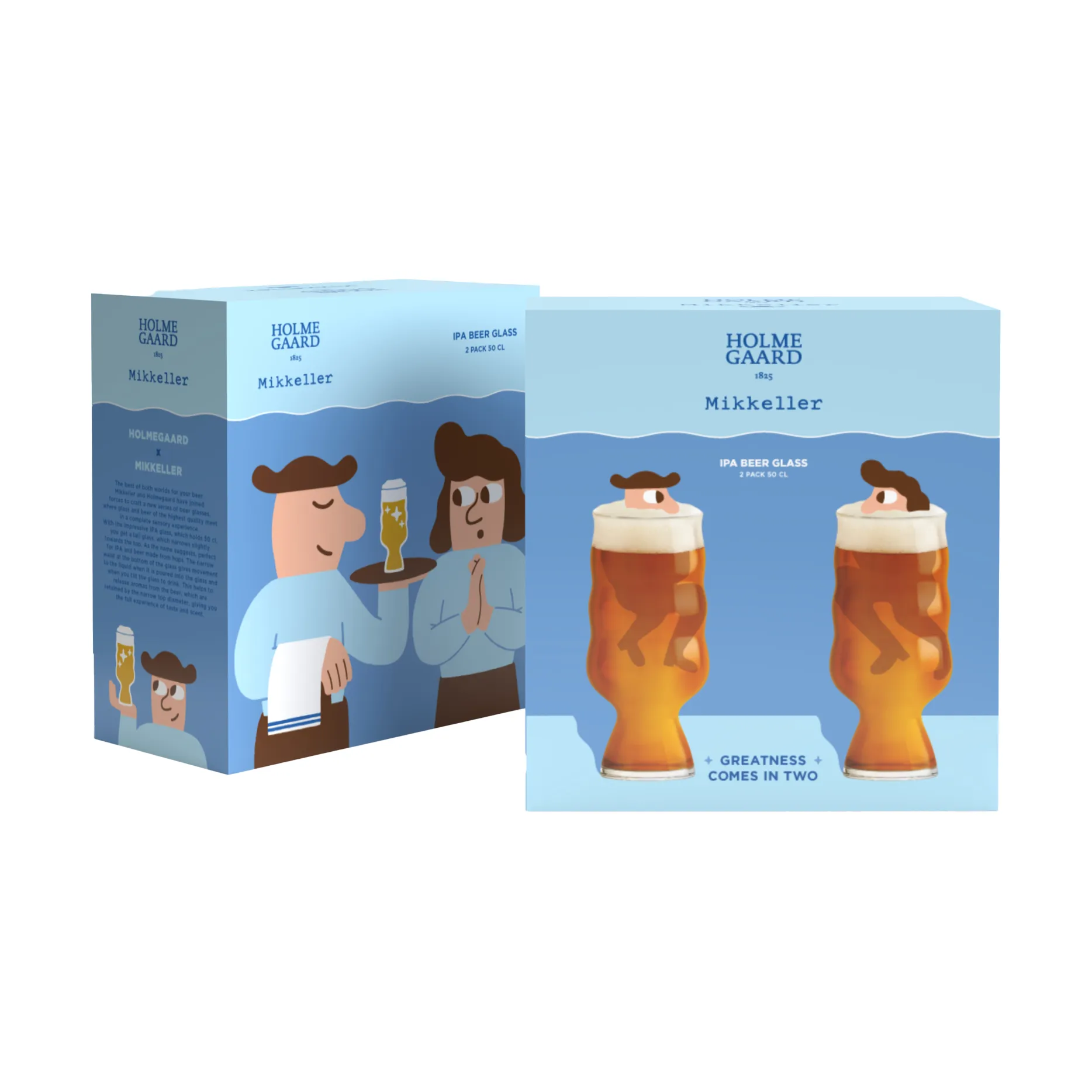 Mikkeller IPA beer glasses 两件套装, 50 cl Holmegaard