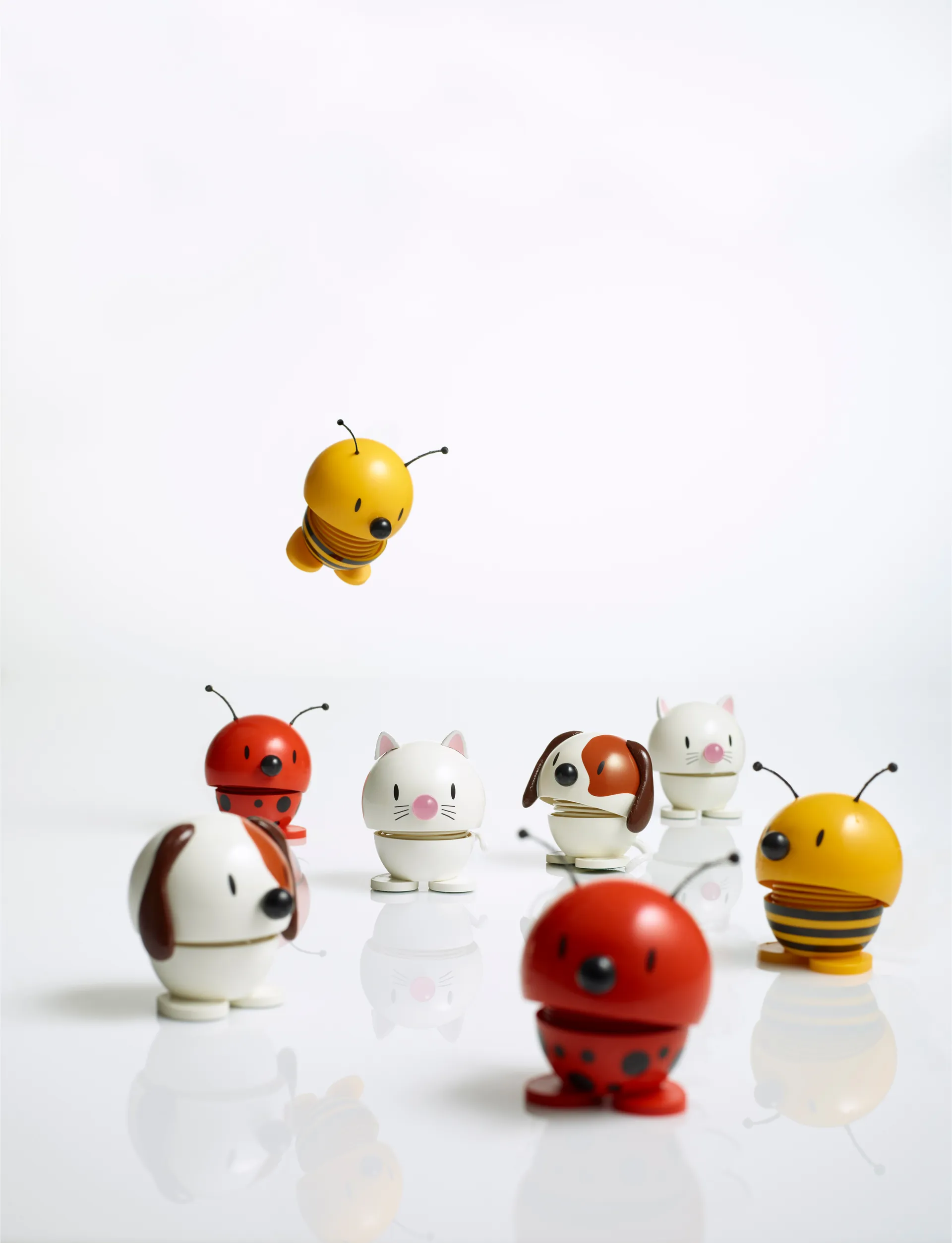 Hoptimist Cat 摆件 7.3 cm, White Hoptimist