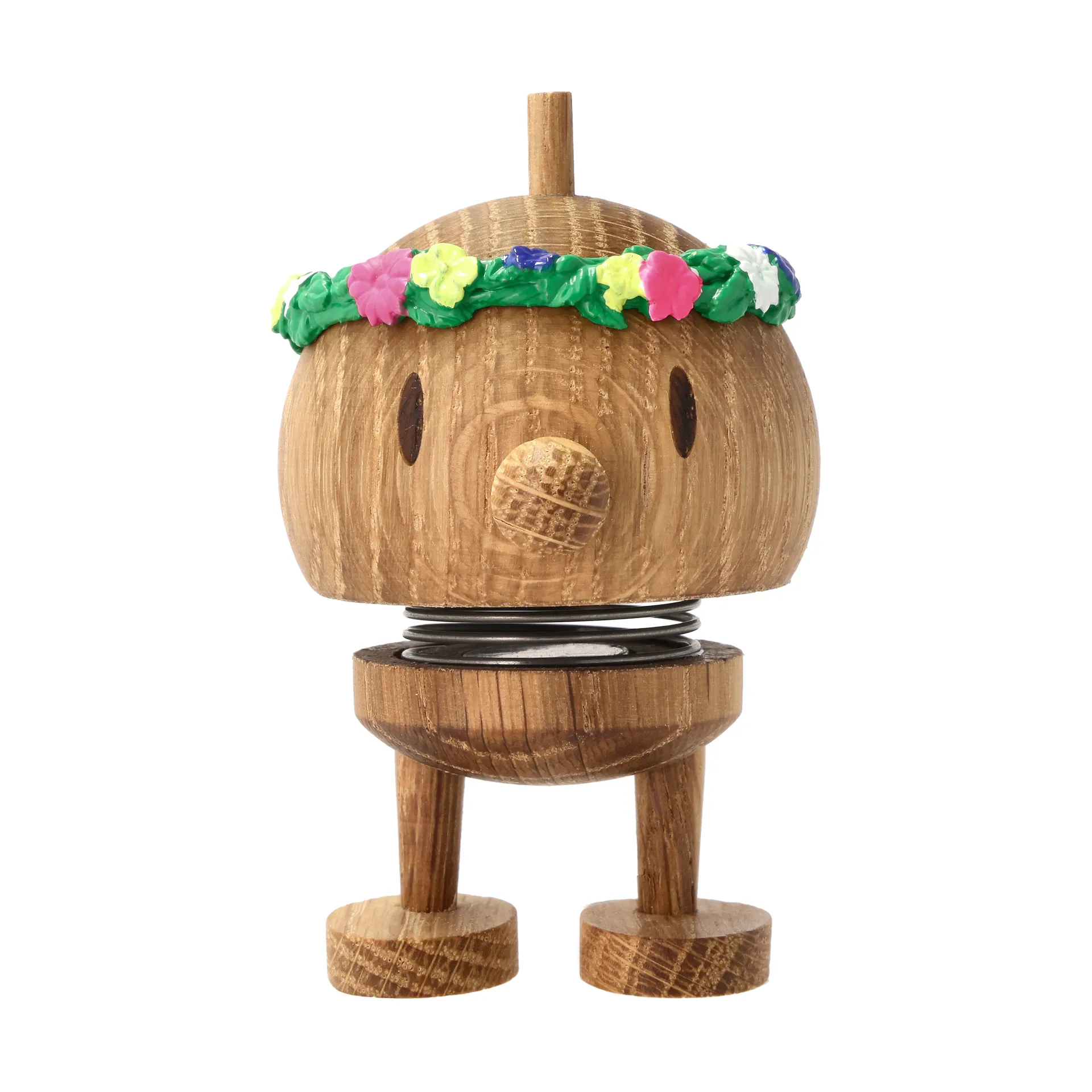 Hoptimist Flower Bumble 花朵款弹簧玩偶 S码, 橡木色 Hoptimist