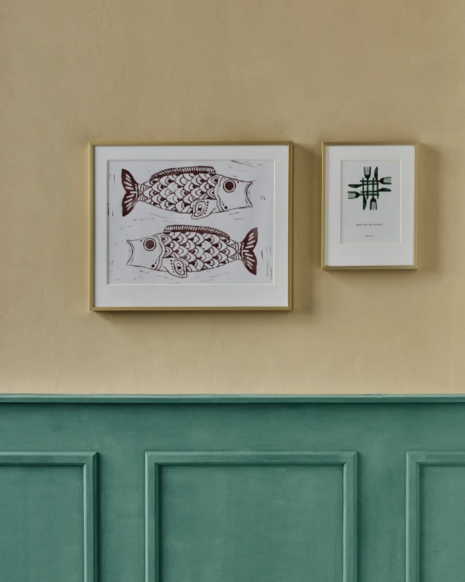 鱼墙面装饰画40x50cm, 勃艮第红 House Doctor
