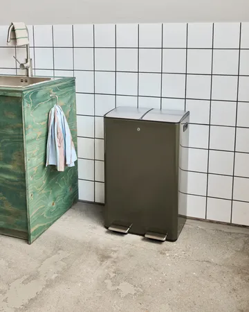黑色垃圾桶 - 深绿色_46x35.5x71cm - House Doctor