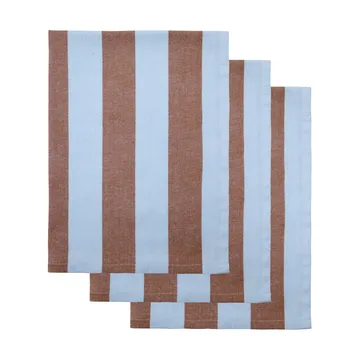厨师 厨用巾55x75cm 3件装 - 浅蓝色_棕色 - House Doctor