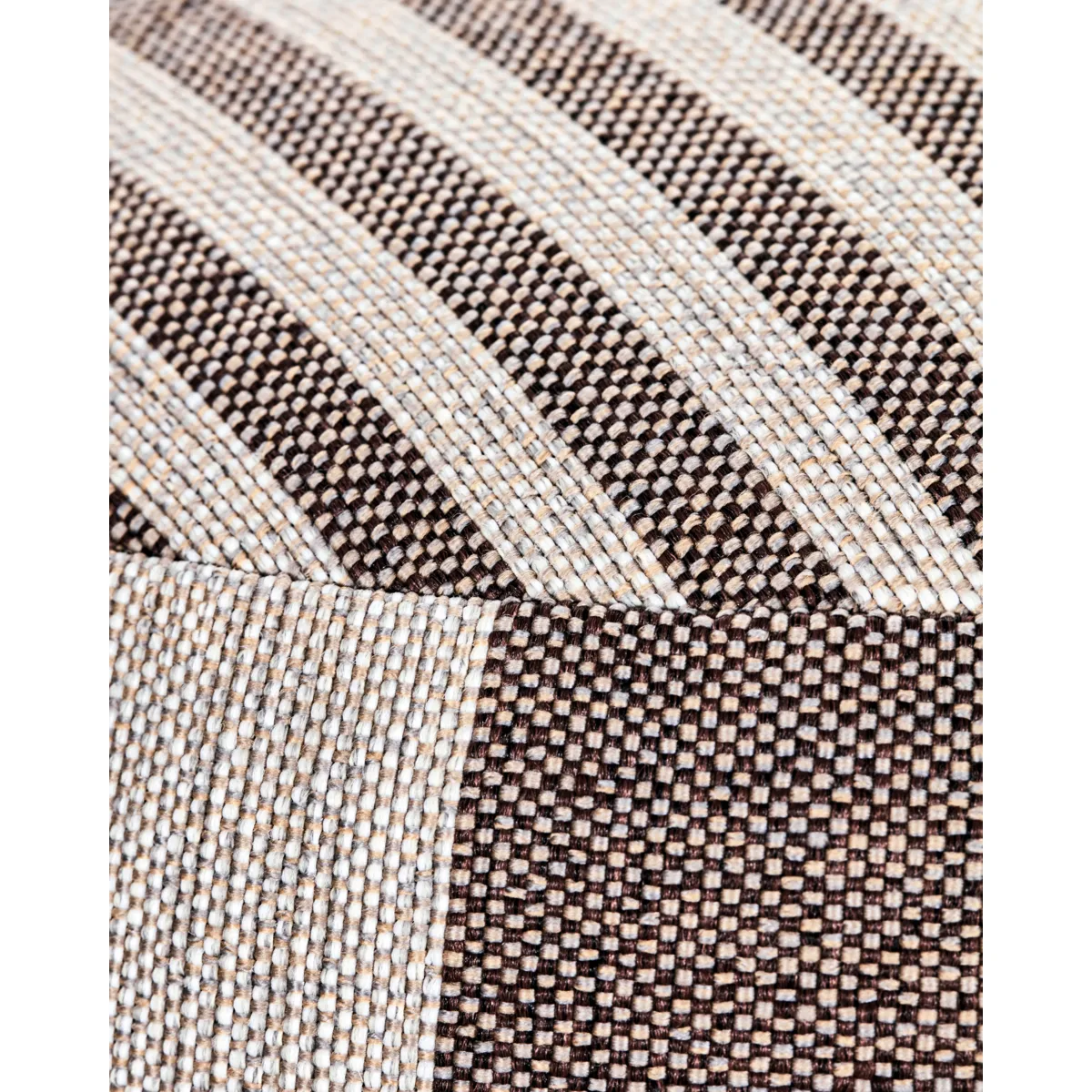 Alfo 坐垫凳 Ø60x40 cm, 褐色-白色 House Doctor