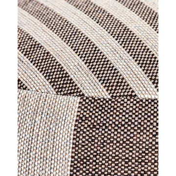 Alfo 坐垫凳 Ø60x40 cm - 褐色-白色 - House Doctor