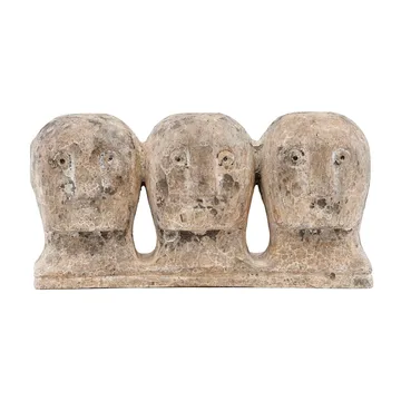 Ancient head decoration - 灰色-棕色 - House Doctor