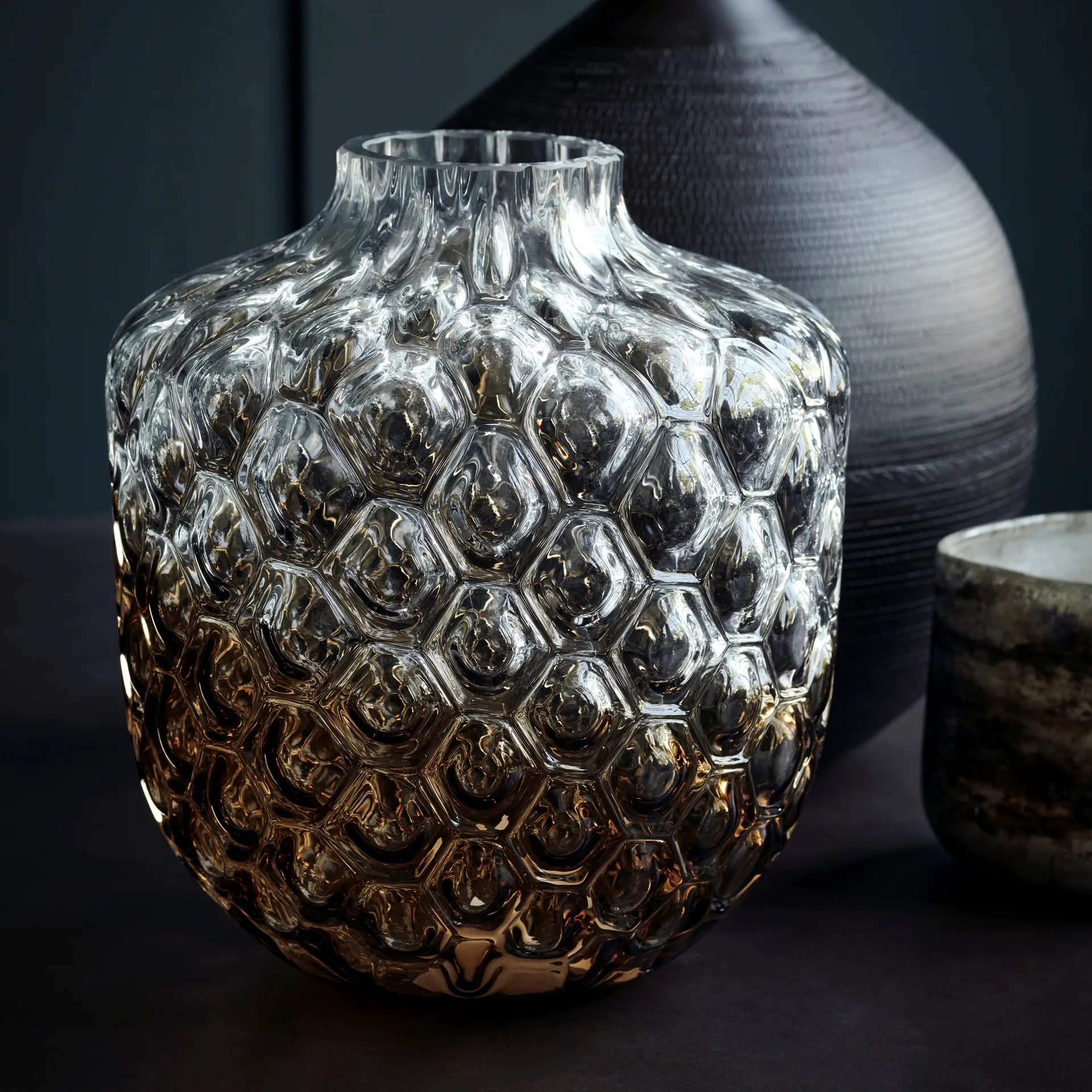 Art Deco 花瓶 31 cm, 棕色 House Doctor