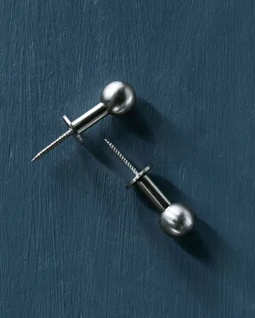 Ball 挂钩 2件装 - 银色饰面，直径4x2cm - House Doctor