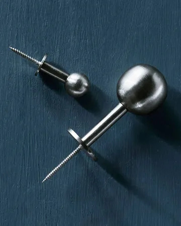 Ball 挂钩 2件装 - 银色饰面，直径4x2cm - House Doctor