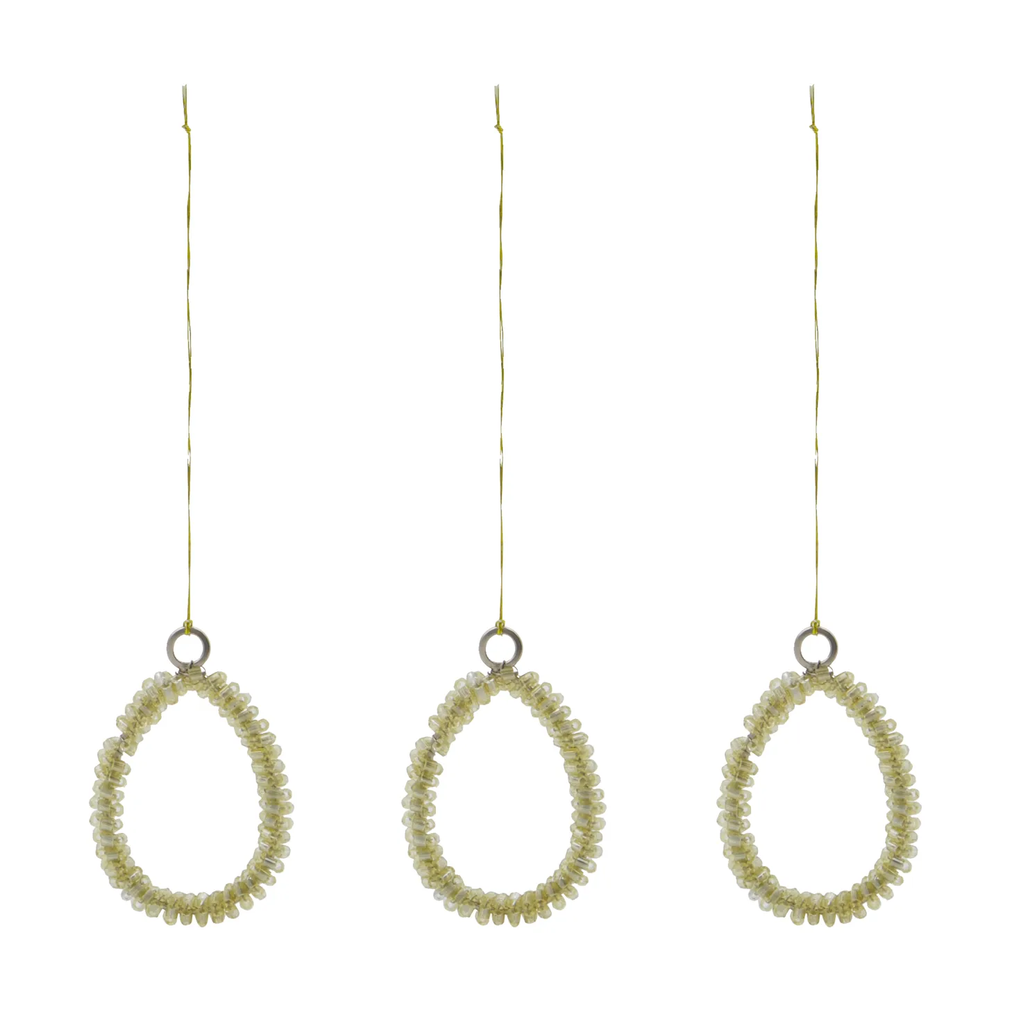 Beads Easter hanging ornaments, 三件套装, Champagne House Doctor