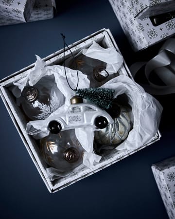 Car Christmas 装饰品 - 白色-银色 - House Doctor
