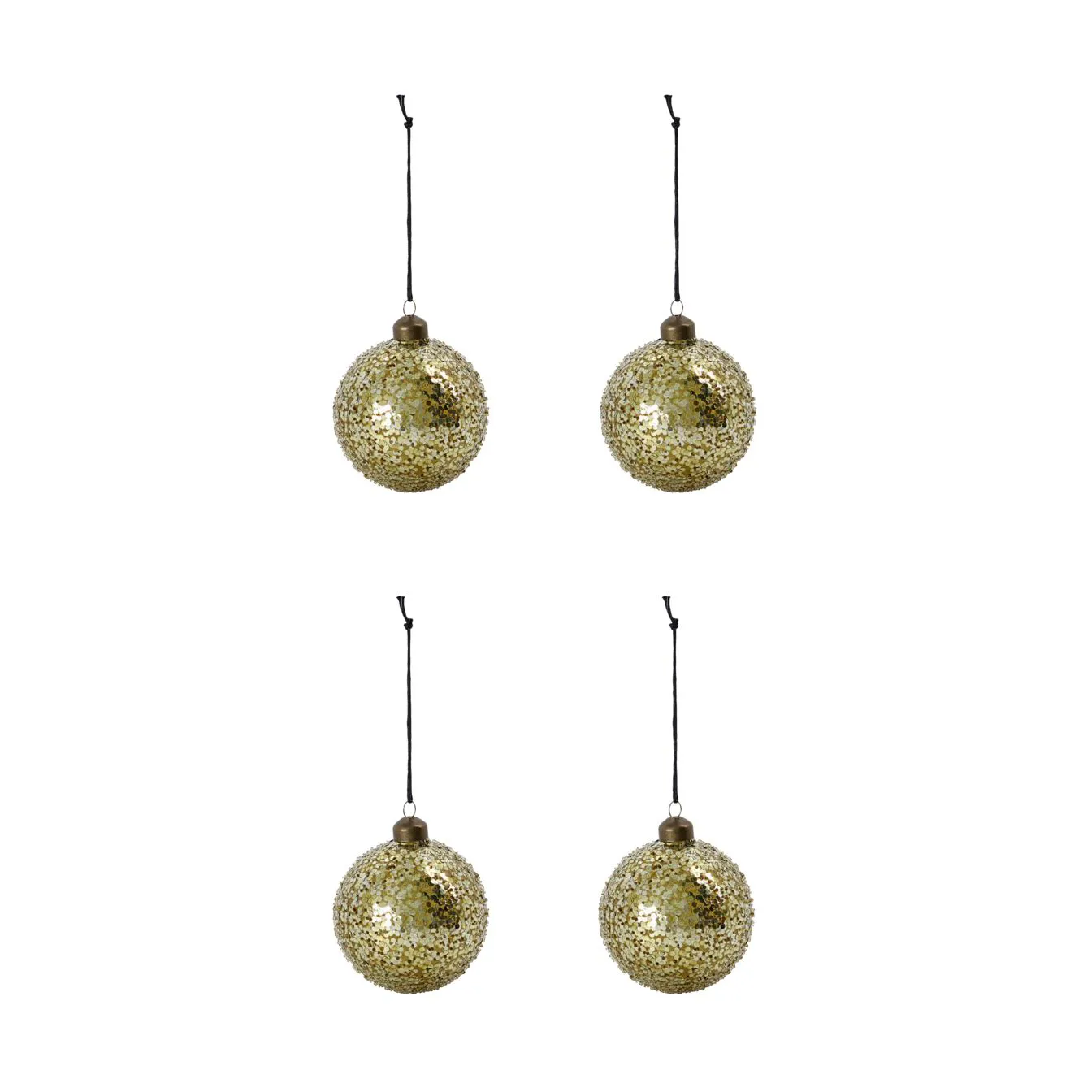 Chosen 圣诞摆设/挂件/装饰 Ø8 cm 四件套装, 金色 House Doctor