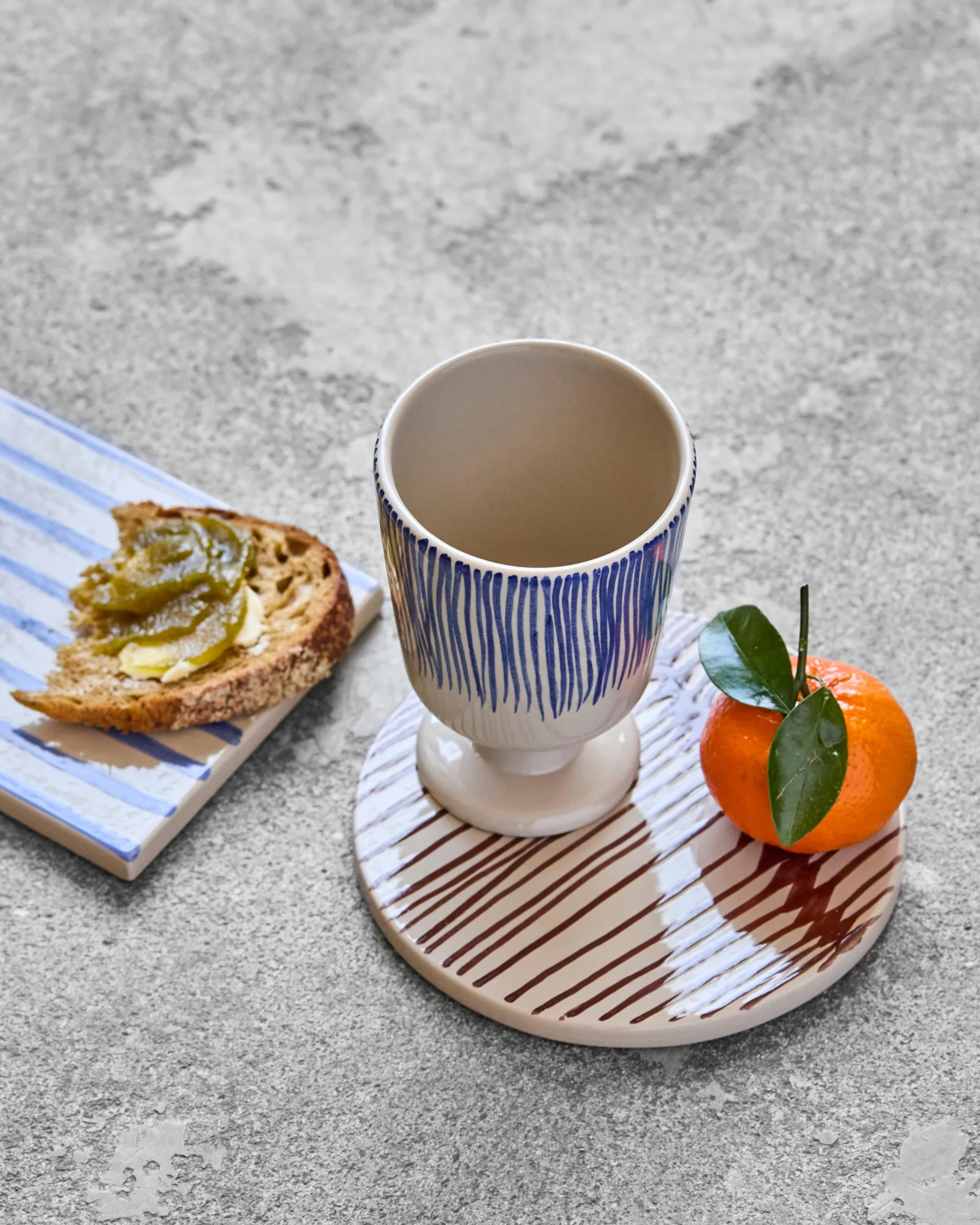 Diva 马克杯 on foot 25 cl 两件套装, 米白色-蓝色 House Doctor