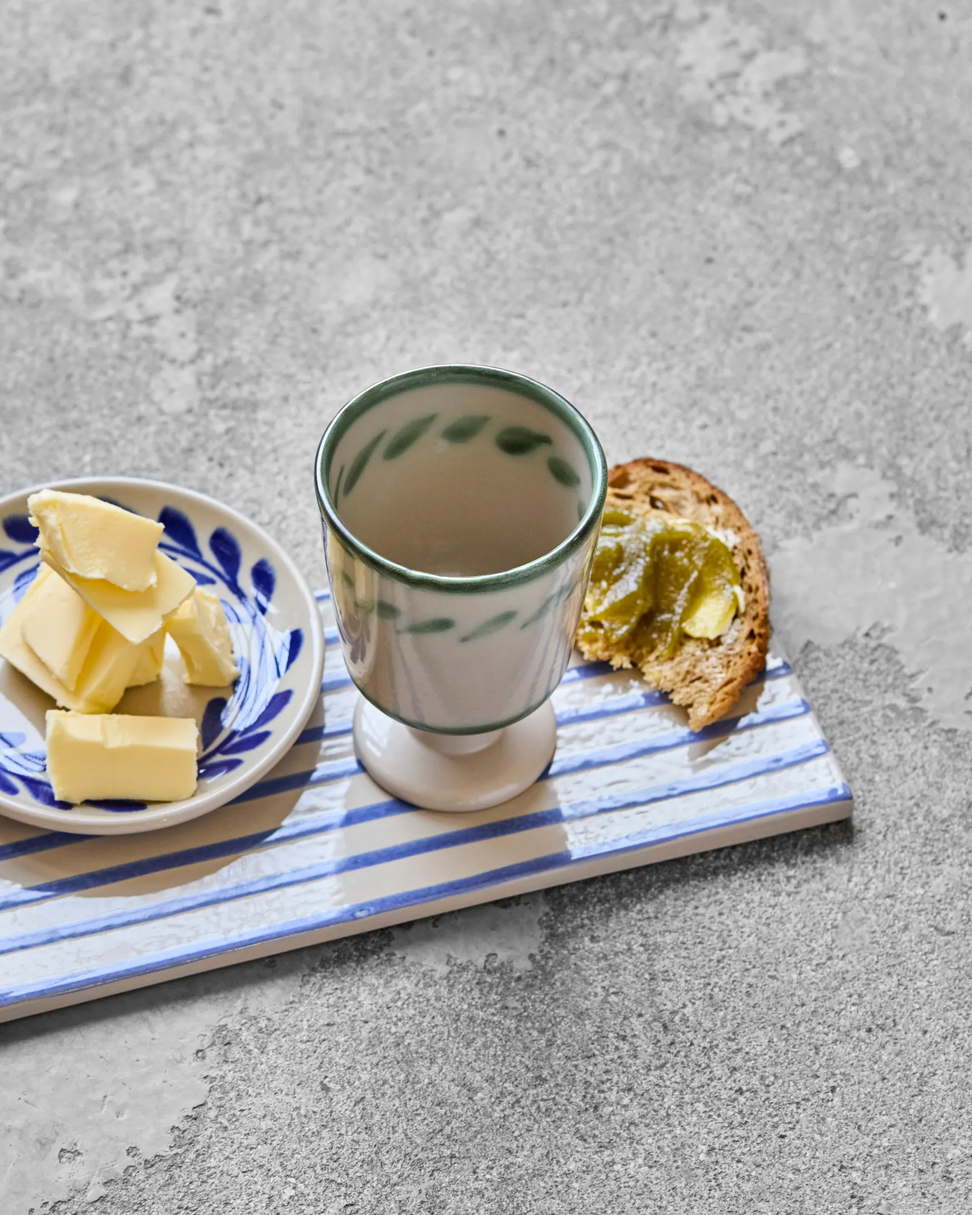 Diva 马克杯 on foot 25 cl 两件套装, 米白色-绿色 House Doctor