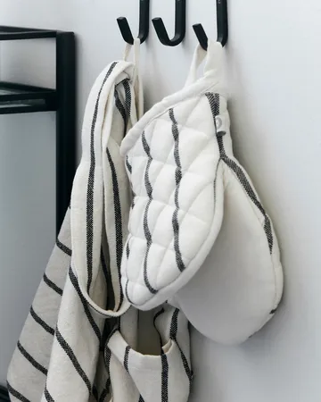 Dry grill glove - 白色-黑色 stripe - House Doctor