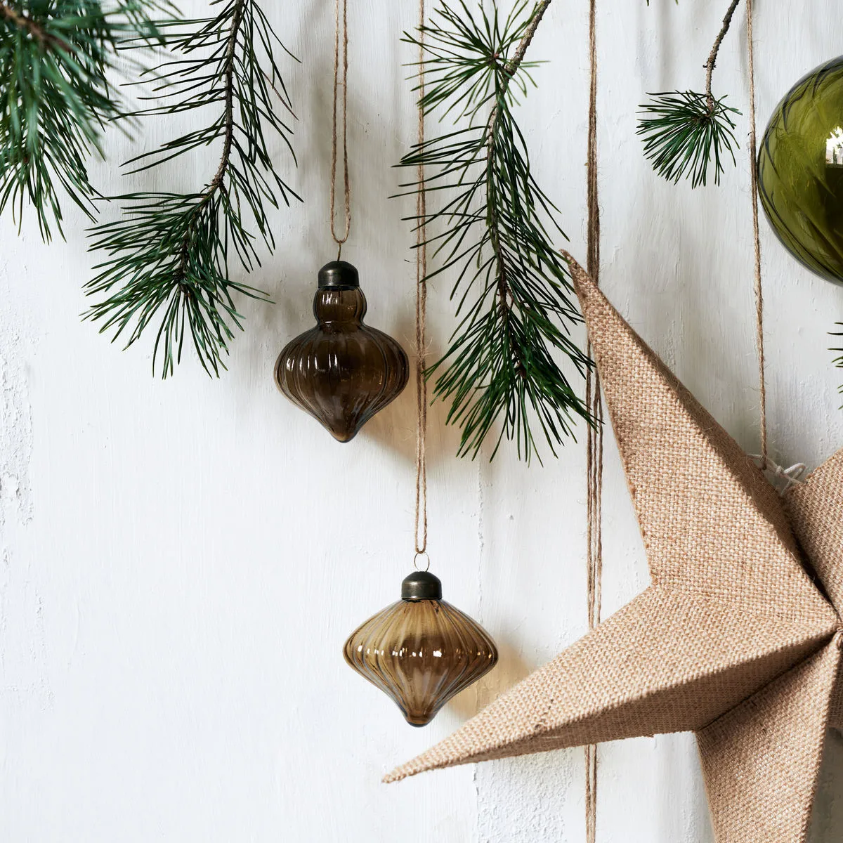 Fluted 圣诞摆设/挂件/装饰 Ø6.5 cm 2件, Amber House Doctor