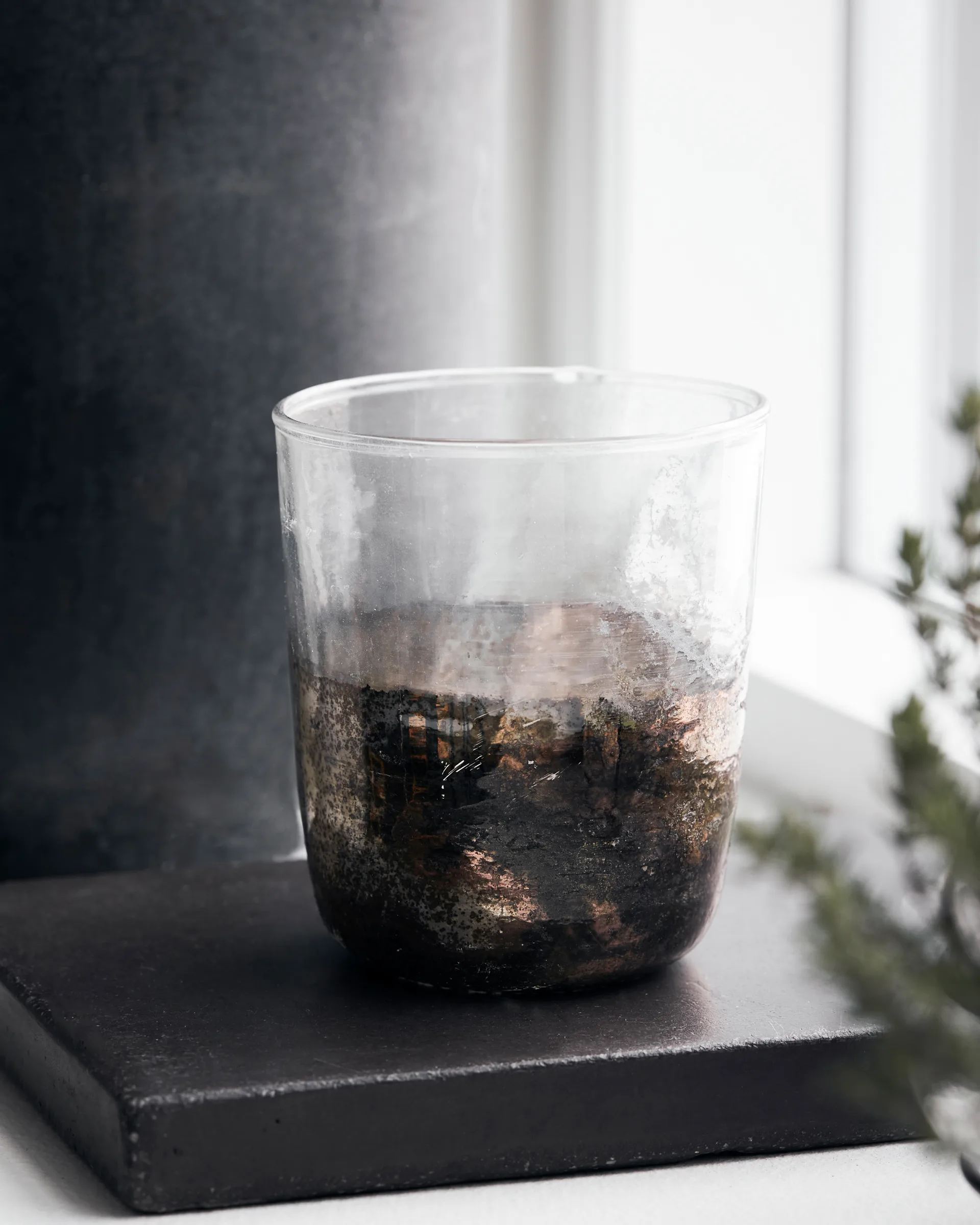 Gem tea light holder Ø9 cm, Clear-灰色 House Doctor