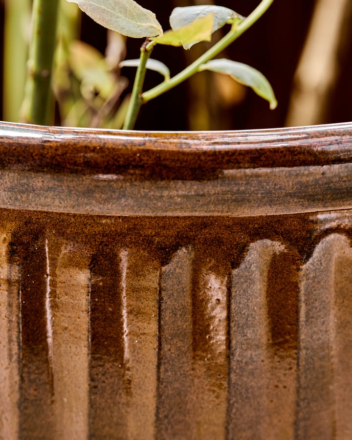 Groove planter 2 parts small, 褐色 House Doctor