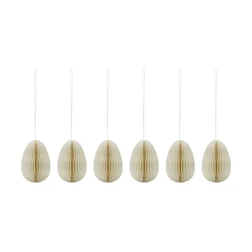 Honeycomb Easter eggs 六件套装 - 米白色 - House Doctor