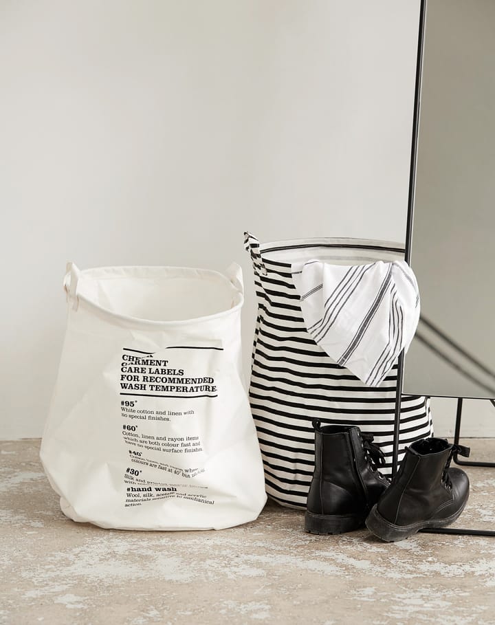 House Doctor laundry bag stripes, 黑色-白色 House Doctor