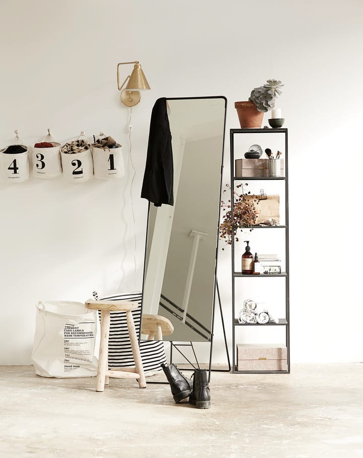House Doctor laundry bag stripes, 黑色-白色 House Doctor