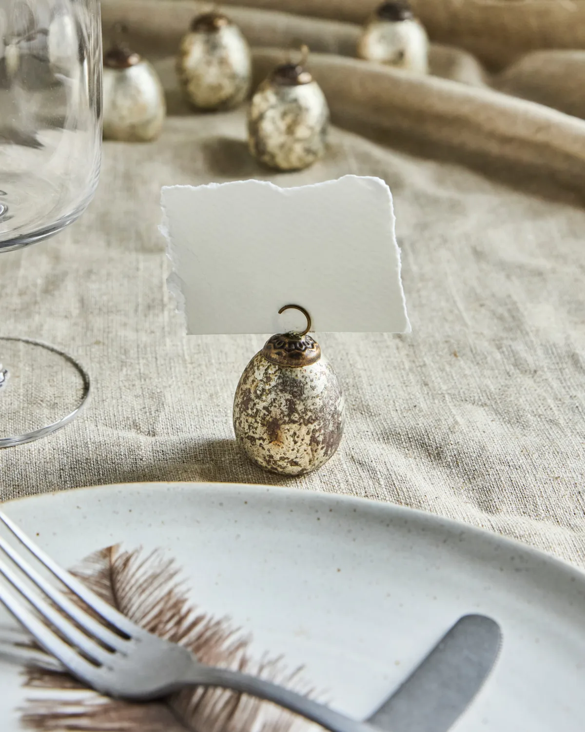 House Doctor place card holders, 六件套装, 银色 finish House Doctor