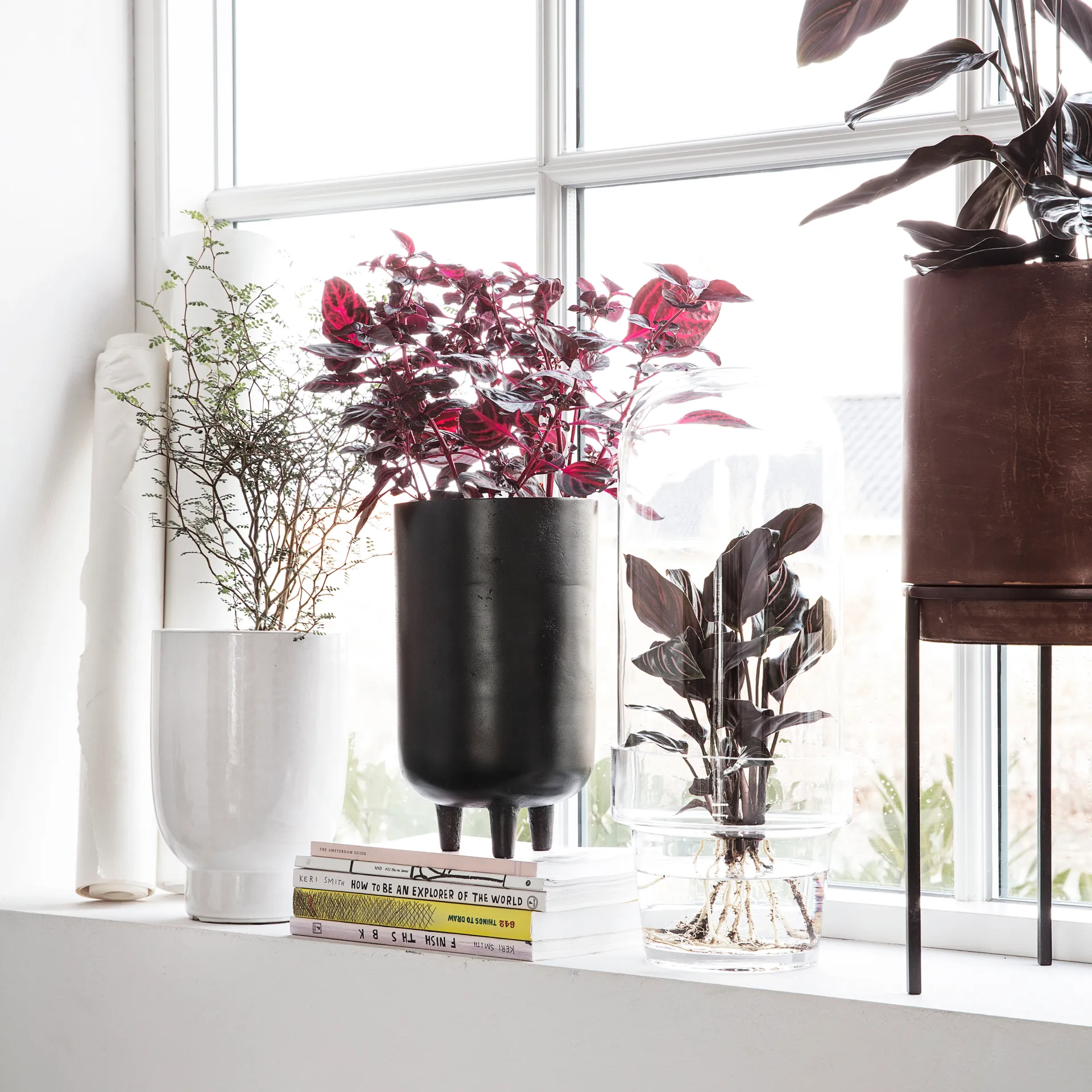 Jang 花盆  black with leg, 26 cm House Doctor