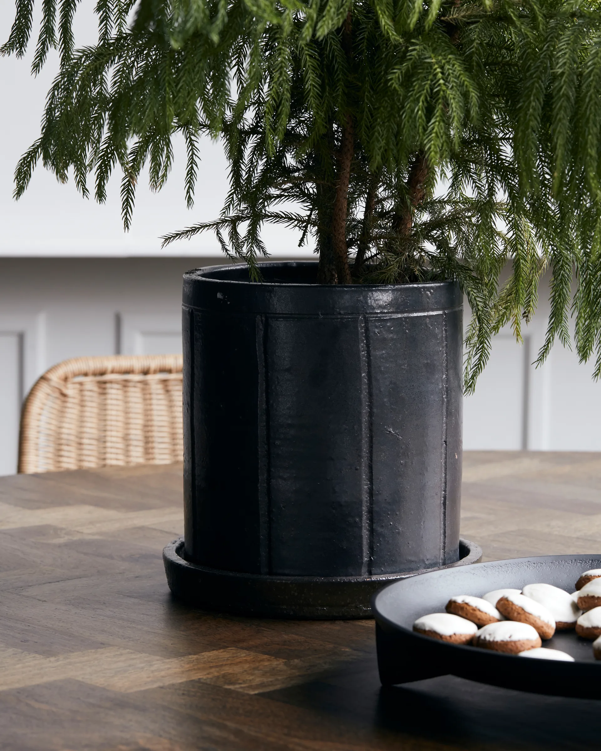 Julian flowerpot with 碟 Ø22 cm, 棕色 House Doctor