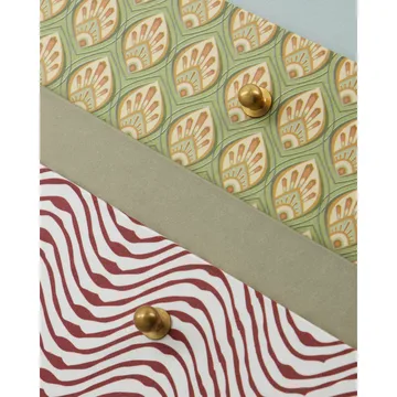 Keep storage boxes red-khaki - 2 pieces - House Doctor
