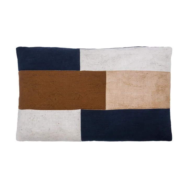Patch 抱枕套 30x50cm - 黑沙棕拼色 - House Doctor
