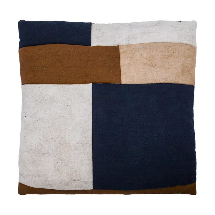 Patch 抱枕套 50x50cm - 黑沙棕拼色 - House Doctor