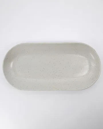 Pion 上菜盘19x38cm - 灰色-白色 - House Doctor
