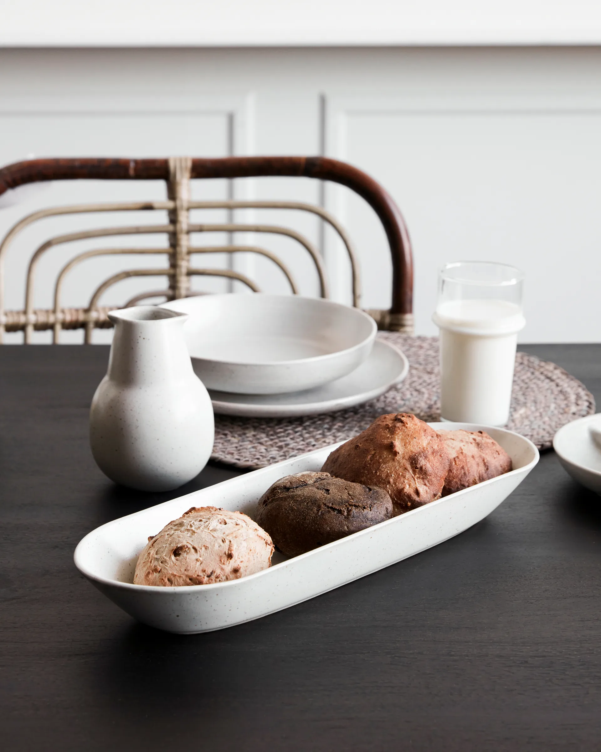 Pion serving 盘子 12x35 cm, 灰色-白色 House Doctor