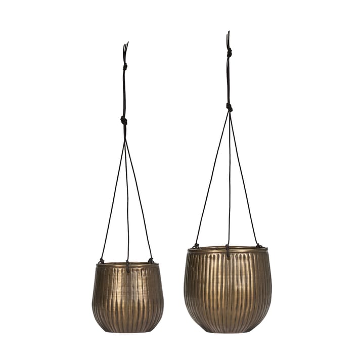 Plan hanging pot 2 parts - Golden - House Doctor