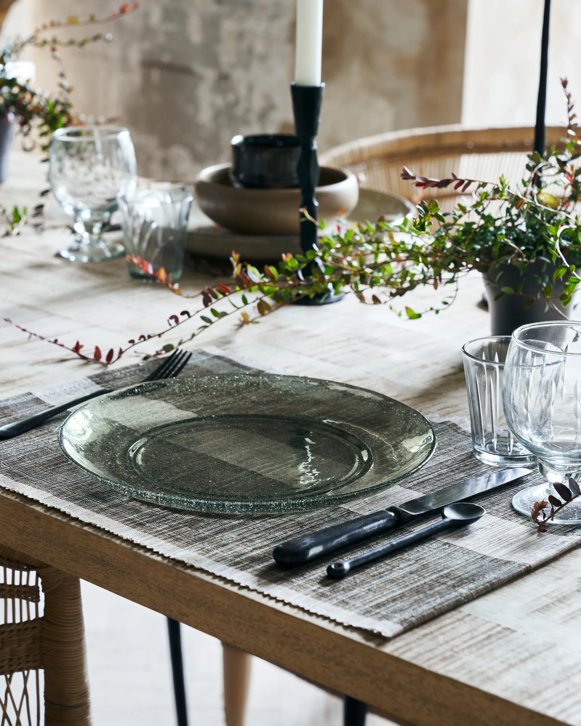 Rain 盘子 Ø27 cm 两件套装, 绿色 House Doctor