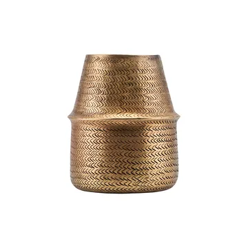Rattan flower pot - brass - House Doctor