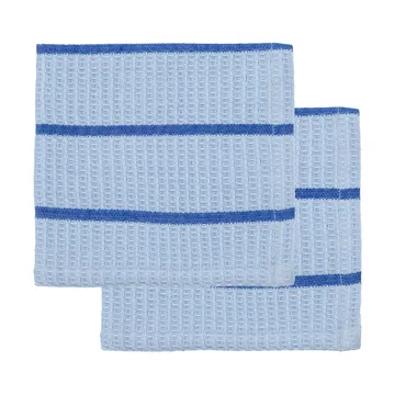 Rena洗碗布 - 浅蓝色_蓝色_30x30cm_2件装 - House Doctor
