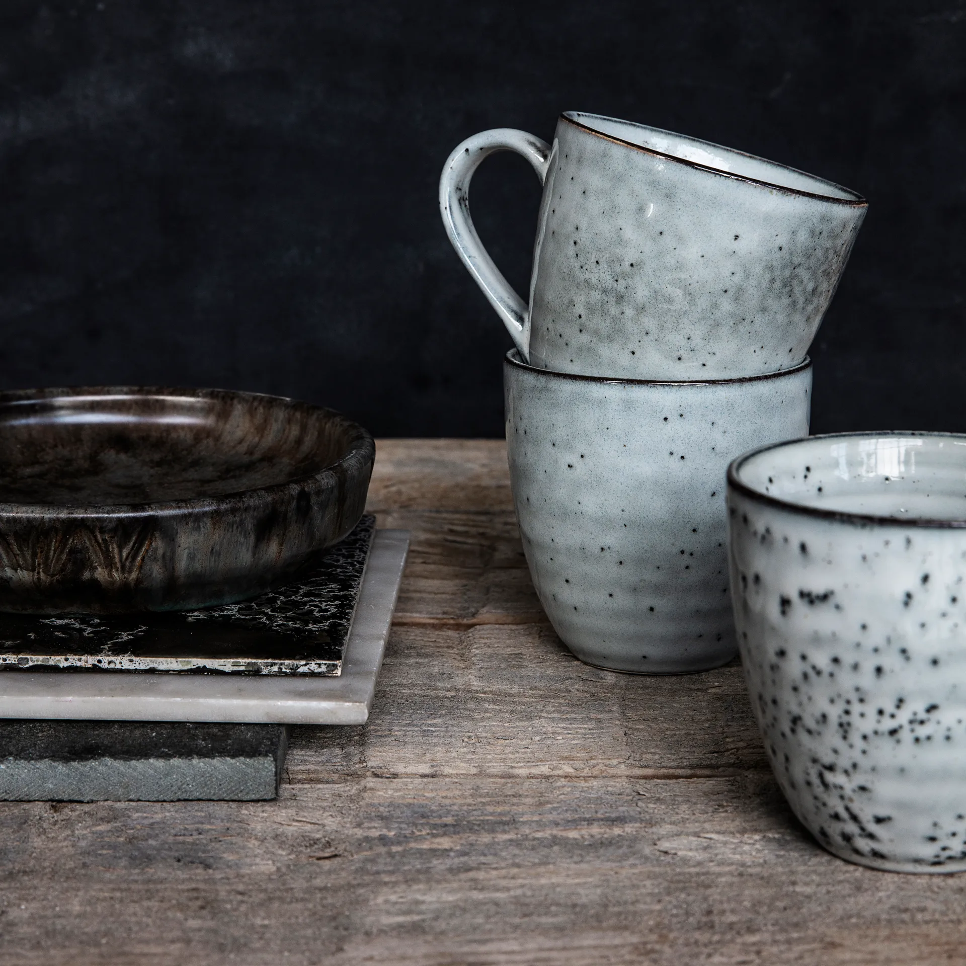 Rustic 马克杯 300ml, 灰色_蓝色 House Doctor