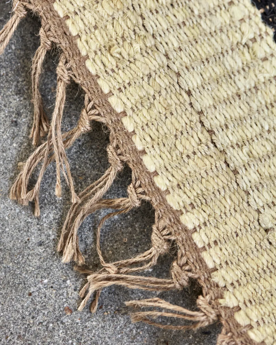 Sima 地毯 180x180 cm, 黑色-原色/自然色 House Doctor