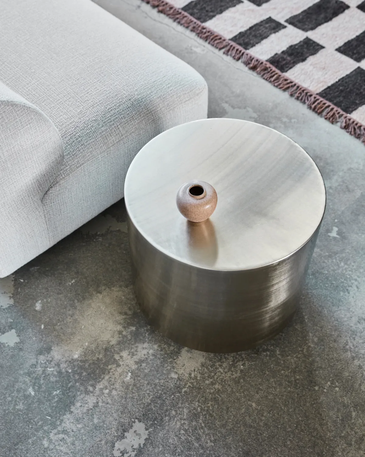 Step 小边桌, Brushed 银色-colored House Doctor