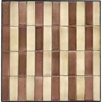 Stripe café 桌子 62x62 cm - Dusty 玫瑰色-米色 - House Doctor