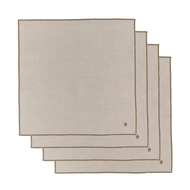 Twinkle 纺织品 餐巾纸 40x40 cm 四件套装, Taupe House Doctor