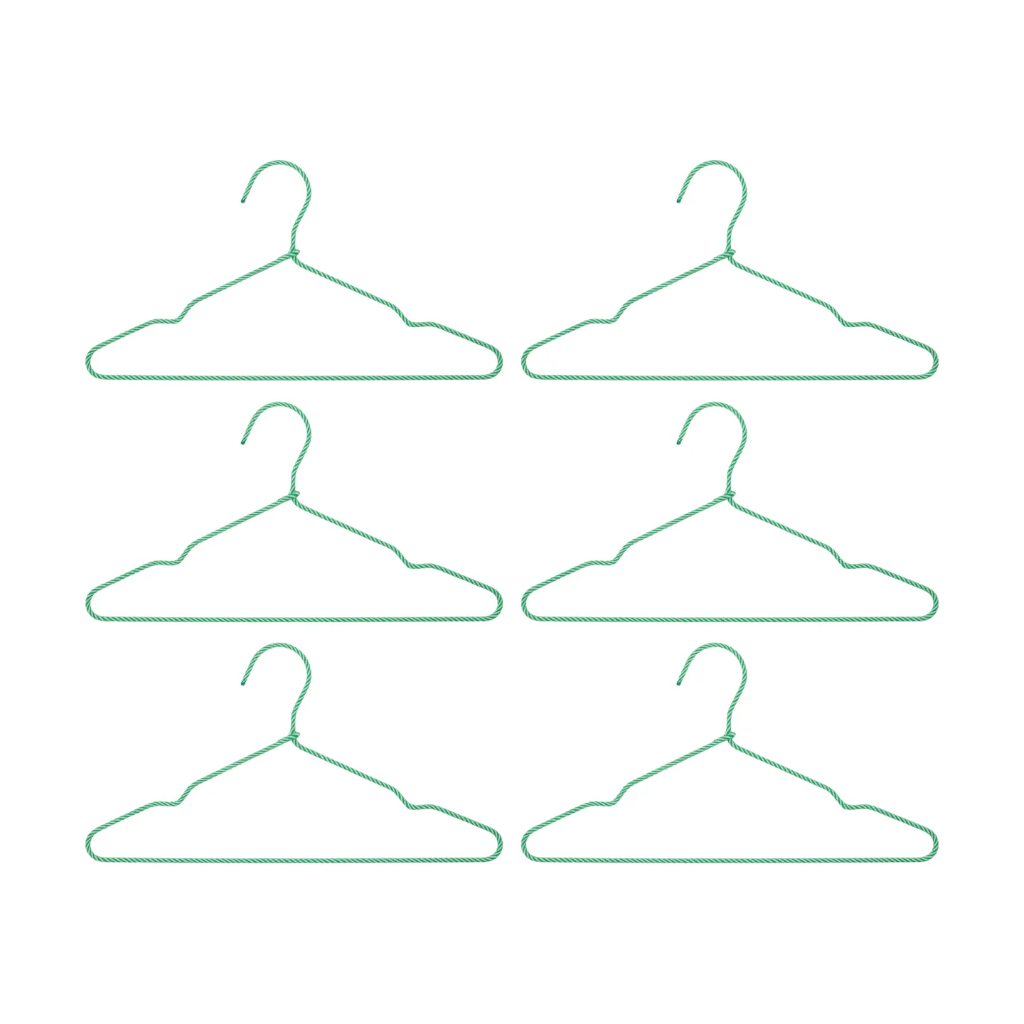 Wire 衣架/架子 六件套装, 绿色 House Doctor