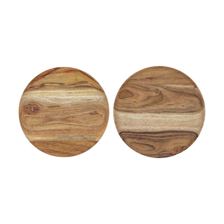 Wood 托盘 Ø17.5 cm 两件套装 - Nature - House Doctor