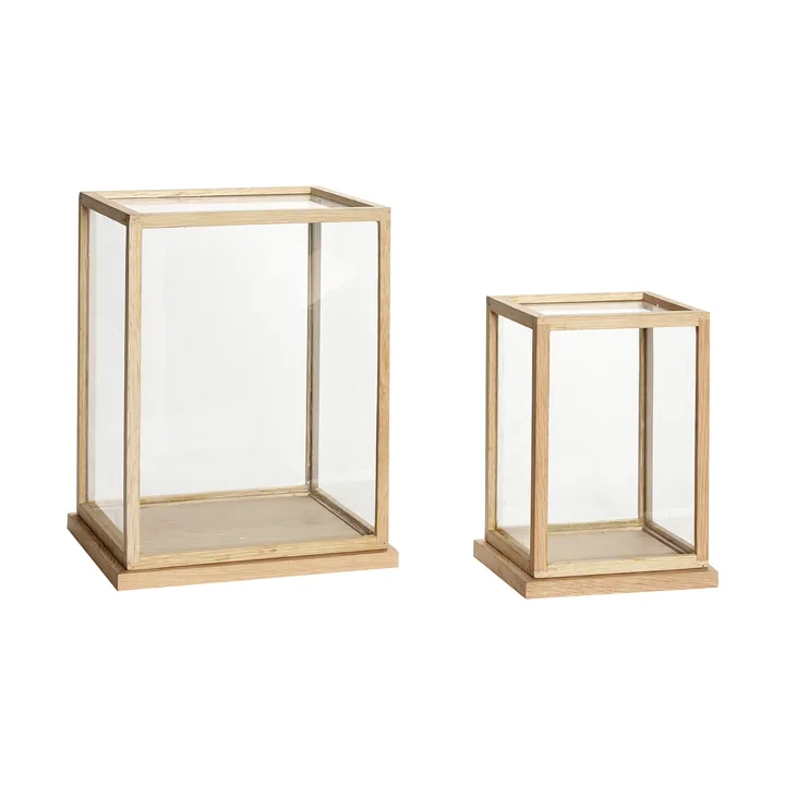 大号眼镜展示盒 2件套 - 橡木 - Hübsch