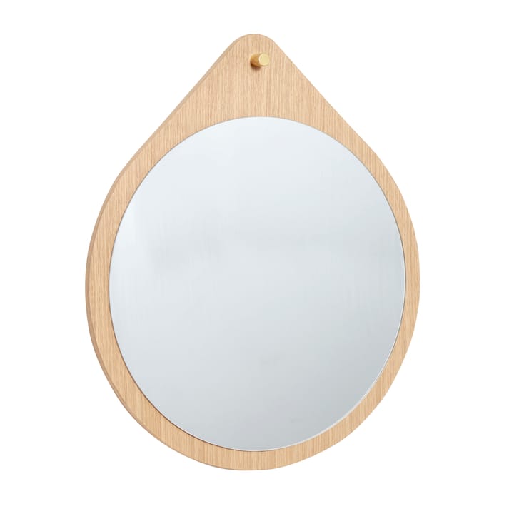 墙面镜 Ø64 cm - 自然木色 wood - Hübsch