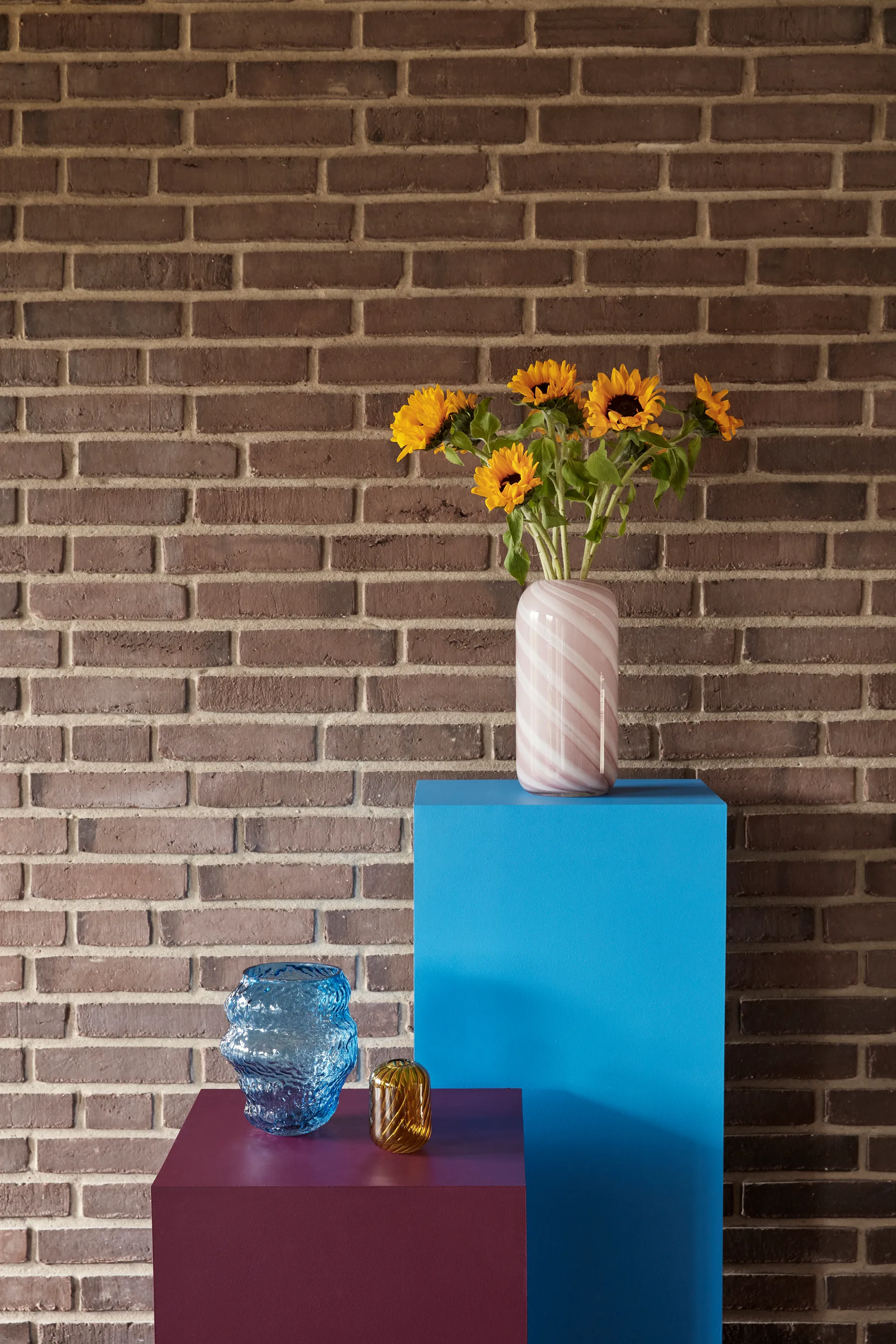 Aurora 花瓶, 蓝色 Hübsch Interior