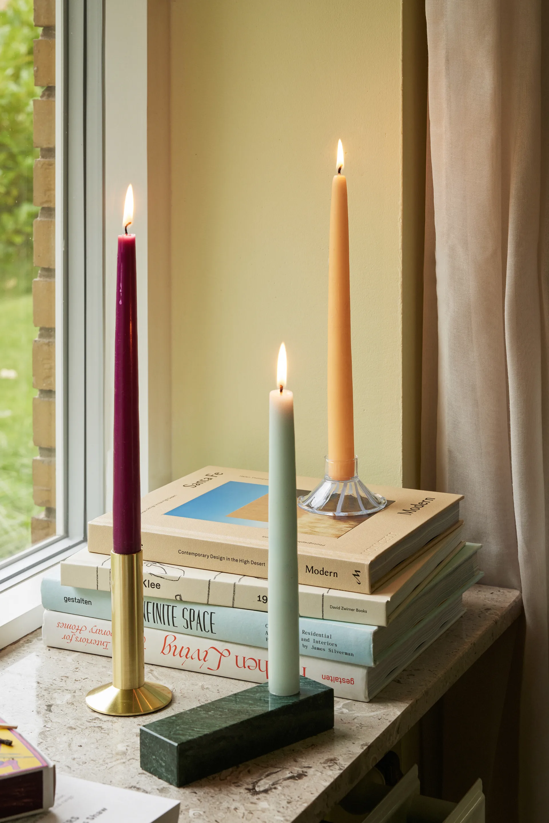 Brick 烛台, 绿色 Hübsch Interior