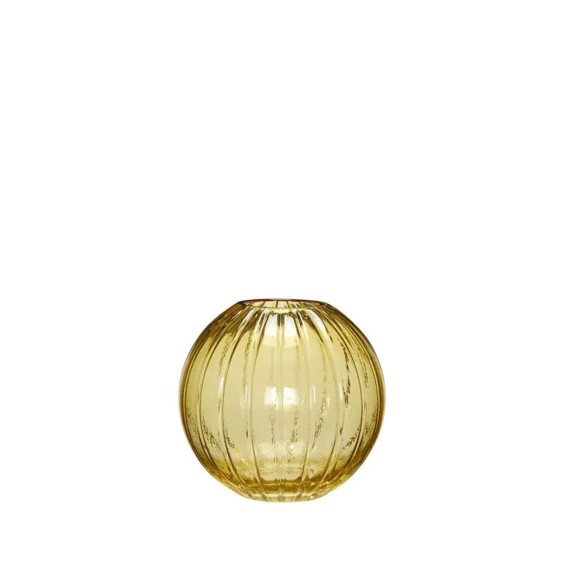 Fleur 北欧风圆形装饰花瓶Ø18cm, 黄色 Hübsch