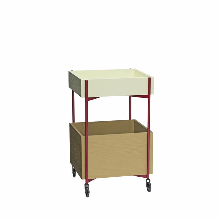 Fresh Rolling Cart 70 cm - 卡其色-酒红色 - Hübsch
